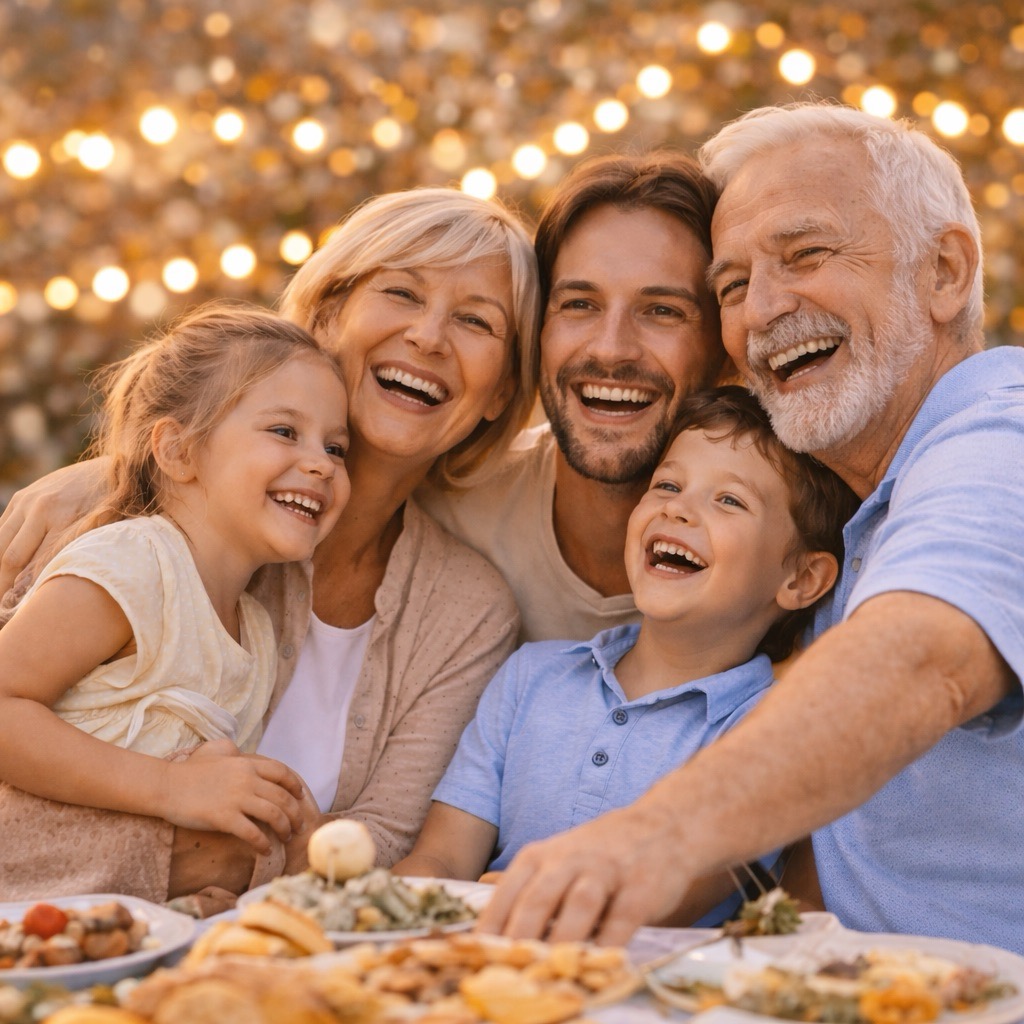 Familienfeier mit mehreren Generationen